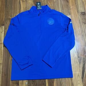 Fanatics New York Islanders Jacket Men's L Blue 1/4 Zip Pullover NWT